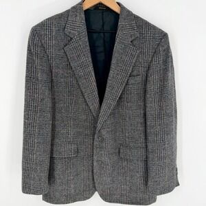 Haggar Imperial Tweed Blazer 40S USA Wool Herringbone Ivy Academia Sport Coat